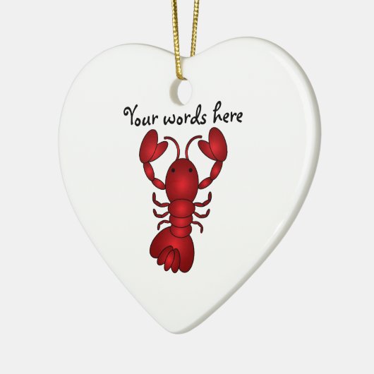 Lobster Keramisch Ornament (Links)