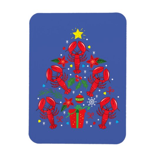Lobster kerstboomversiering Funny Xmas Gift Magneet (Verticaal)