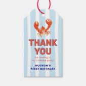 Lobster Kids Birthday Thank You Cadeaulabel (Voorkant)