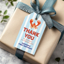 Lobster Kids Birthday Thank You Cadeaulabel