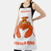 Lobster King Long Apron personaliseren Schort (Insitu)