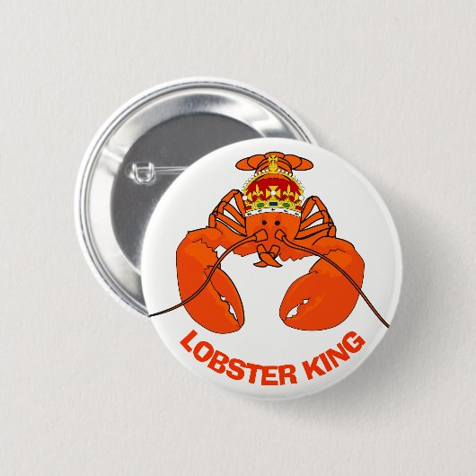 Lobster King Ronde Button 5,7 Cm (Voorkant /achterkant)