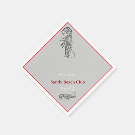 Lobster koekje servetten (Hoek)