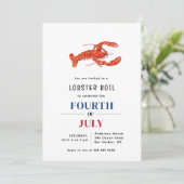 Lobster kook 4 juli feest kaart (Staand voorkant)