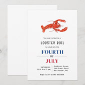 Lobster kook 4 juli feest kaart (Voorkant / Achterkant)