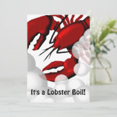 Lobster Kookingbinnenuitnodiging Kaart (Staand voorkant)