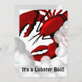 Lobster Kookingbinnenuitnodiging Kaart (Voorkant / Achterkant)