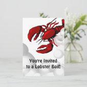 Lobster Kookingbinnenuitnodiging Kaart (Staand voorkant)