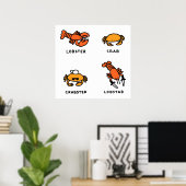 Lobster + krab poster (Thuiskantoor)