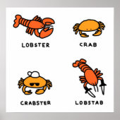 Lobster + krab poster (Voorkant)