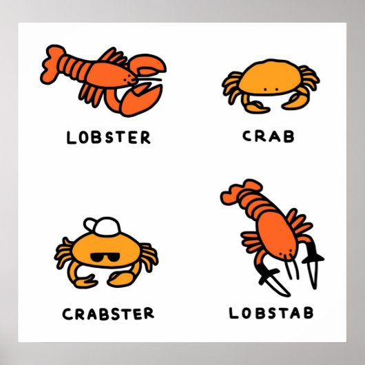 Lobster + krab poster (Voorkant)