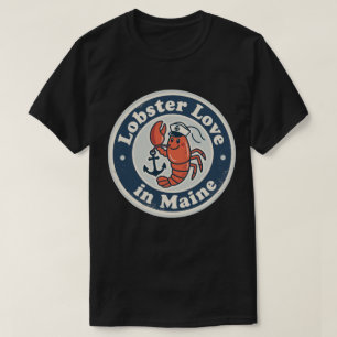 Lobster Liefde_ Maine Maritieme Kunstwerken T-shirt