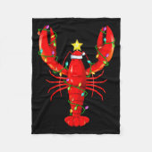Lobster Lighting Xmas Tree Matching Lobster Christ Fleece Deken (Voorkant)