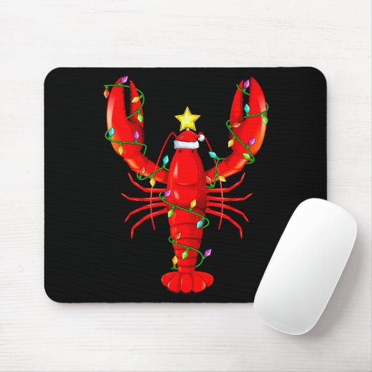 Lobster Lighting Xmas Tree Matching Lobster Christ Muismat (Met muis)