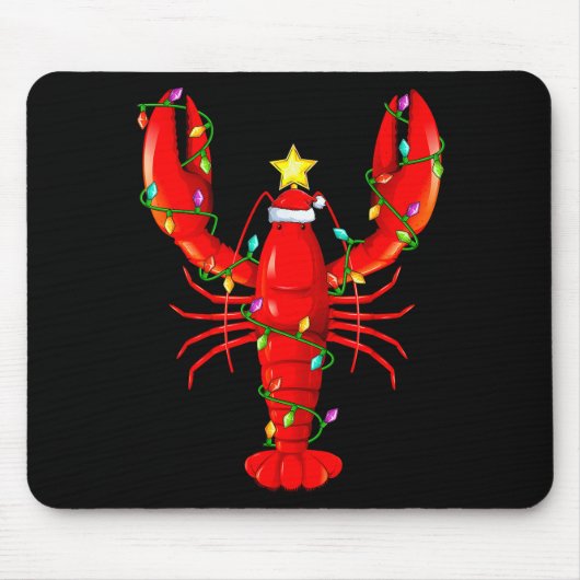 Lobster Lighting Xmas Tree Matching Lobster Christ Muismat (Voorkant)