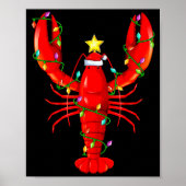 Lobster Lighting Xmas Tree Matching Lobster Christ Poster (Voorkant)