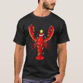 Lobster Lighting Xmas Tree Matching Lobster Christ T-shirt (Voorkant)