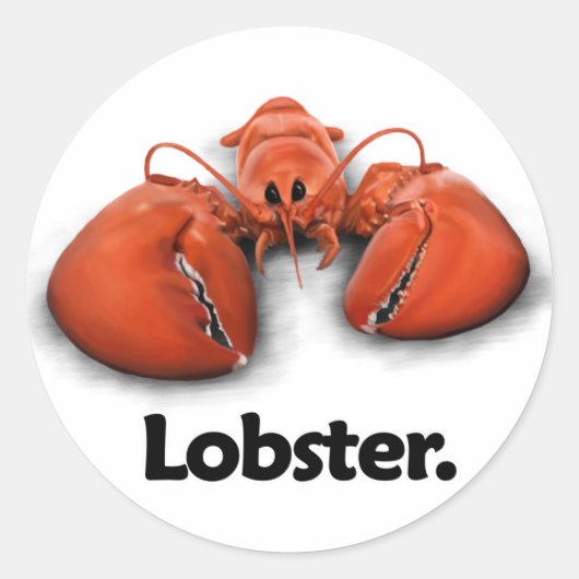 Lobster Lobster. Ronde Sticker (Voorkant)