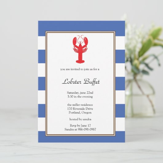 Lobster Love Kaart (Staand voorkant)