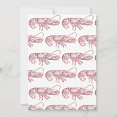 Lobster Love Wedding Invitation Kaart (Achterkant)