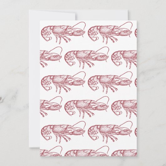 Lobster Love Wedding Invitation Kaart (Achterkant)