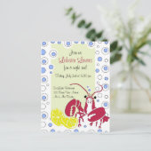 Lobster Lovers-uitnodiging Uitnodiging Briefkaart (Staand voorkant)