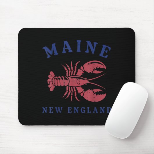 Lobster Maine New England Cool Seafood Lover Men W Muismat (Met muis)