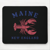Lobster Maine New England Cool Seafood Lover Men W Muismat (Voorkant)