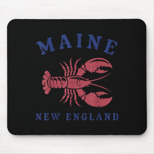 Lobster Maine New England Cool Seafood Lover Men W Muismat (Voorkant)