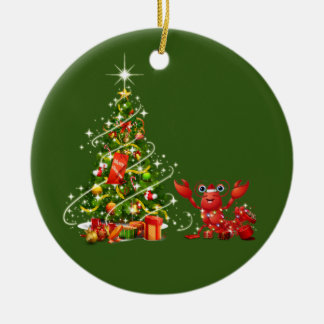 Lobster met Pet LIGHTS Kerstmis Keramisch Ornament