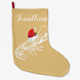 Lobster met Santa Hat Stocking Grote Kerstsok