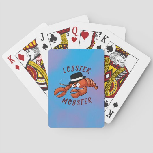 Lobster Mobster 🦞 Grappige Cartoon Gangster Pokerkaarten (Achterkant)