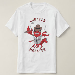 Lobster Mobster 🦞 Grappige Cartoon Gangster T-shirt