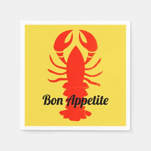 Lobster Napkins Servet (Voorkant)