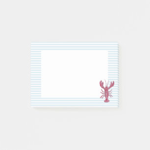 Lobster Nautical Blauw Gestreepte Preppy Post-it N Post-it® Notes