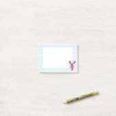 Lobster Nautical Blauw Gestreepte Preppy Post-it N Post-it® Notes (Op bureau)