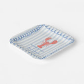 Lobster Nautical Wedding Paper Plates Papieren Bordje (Gebogen)