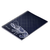  Lobster Navy Blue Elegant Chic Pset Notitieboek (Linkerzijde)
