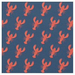 Lobster Navy Blue Stof
