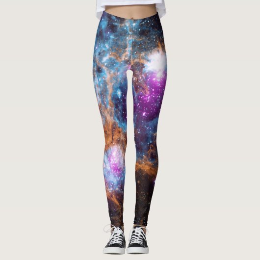 Lobster Nebula - Cosmic Winter Wonderland Leggings (Voorkant)