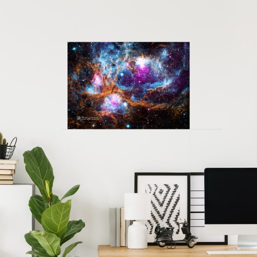 Lobster Nebula, NGC 6357 - Cosmic Winter Wonderl Poster (Thuiskantoor)
