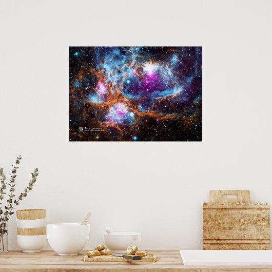 Lobster Nebula, NGC 6357 - Cosmic Winter Wonderl Poster (Keuken)