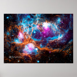 Lobster Nebula, NGC 6357 - Cosmic Winter Wonderl Poster
