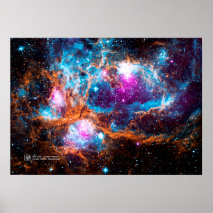 Lobster Nebula, NGC 6357 - Cosmic Winter Wonderl Poster