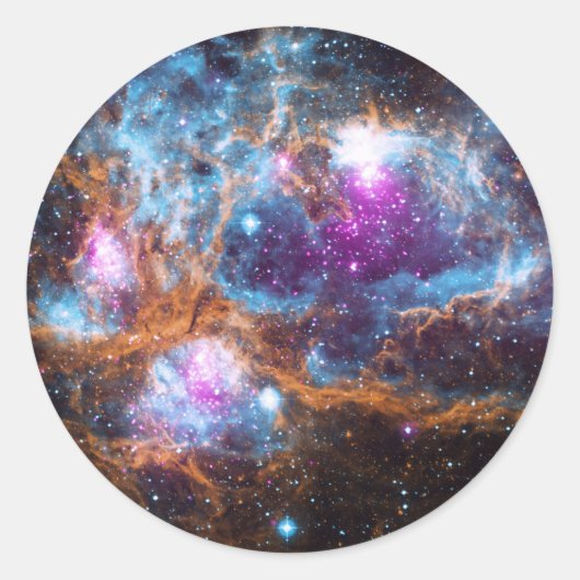 Lobster Nebula Ronde Sticker (Voorkant)