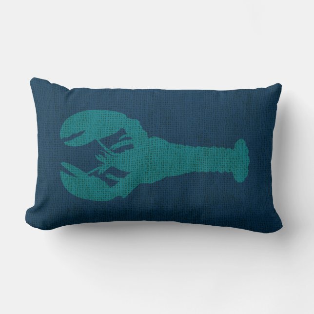 Lobster Ocean Blue Green Kussen (Voorkant)