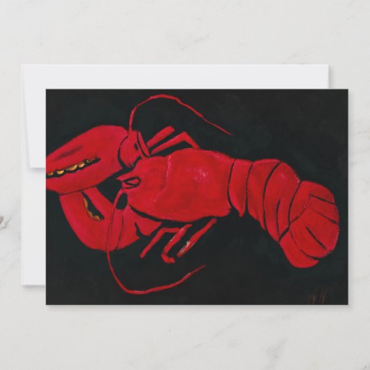 Lobster on Black Background by Marsden Hartley Bedankkaart (Voorkant)