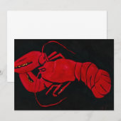Lobster on Black Background by Marsden Hartley Bedankkaart (Voorkant / Achterkant)