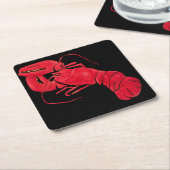 Lobster on Black Background by Marsden Hartley Kartonnen Onderzetters (Schuin)