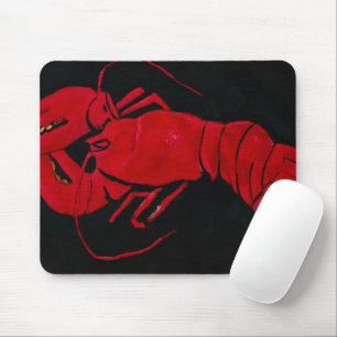 Lobster on Black Background by Marsden Hartley Muismat